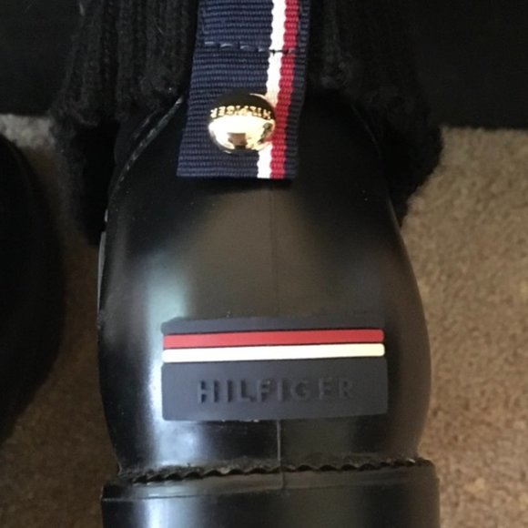 Tommy Hilfiger TWSILVINA Rubber and Knit Cuff Rain boots - Picture 6 of 12